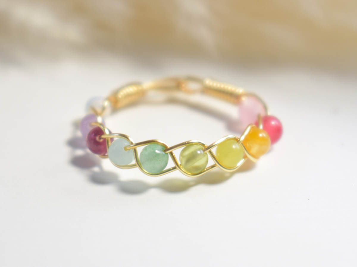 Rainbow Braided Ring