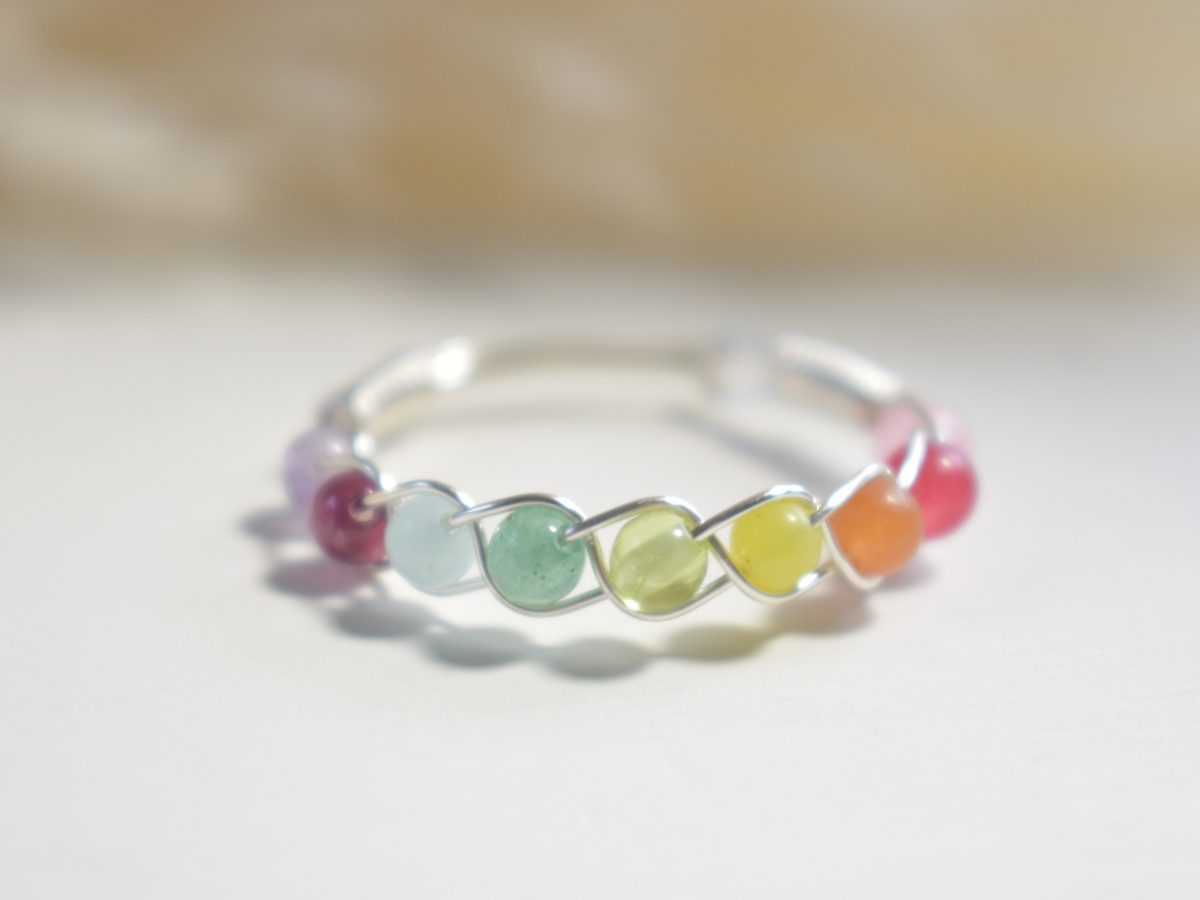 Rainbow Braided Ring