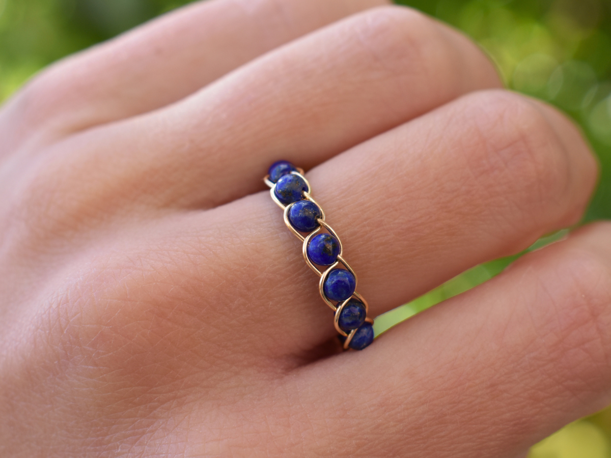 Lapis Lazuli Braided Ring