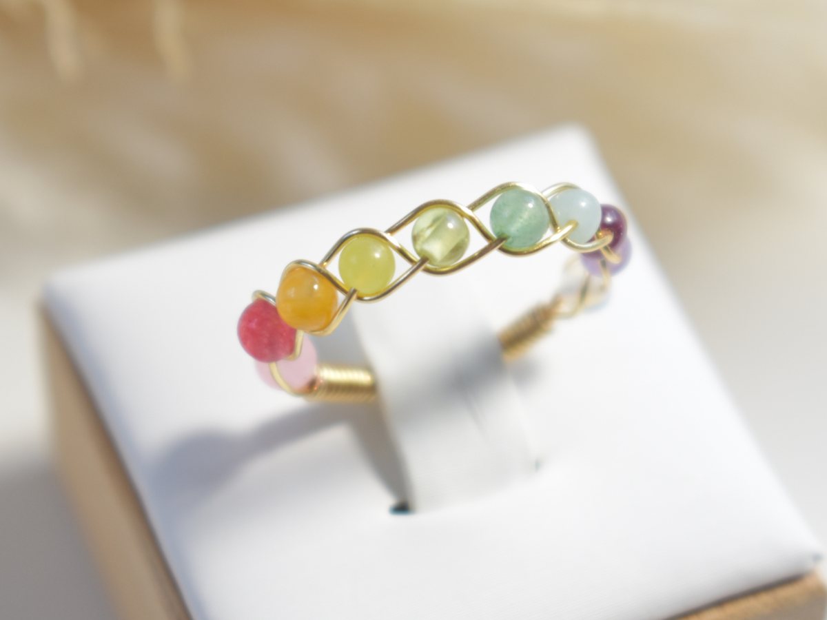Rainbow Braided Ring