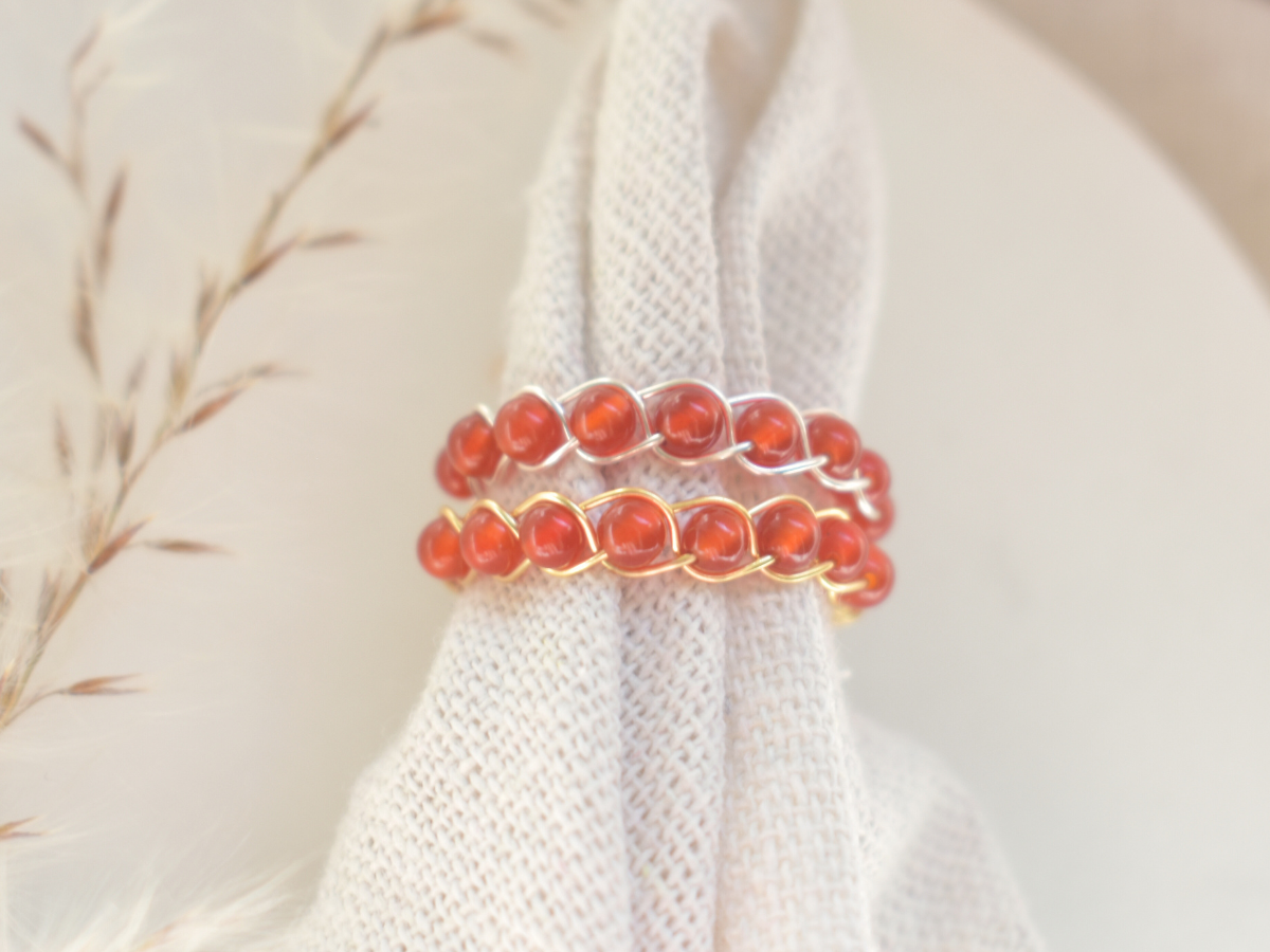 Carnelian Braided Ring