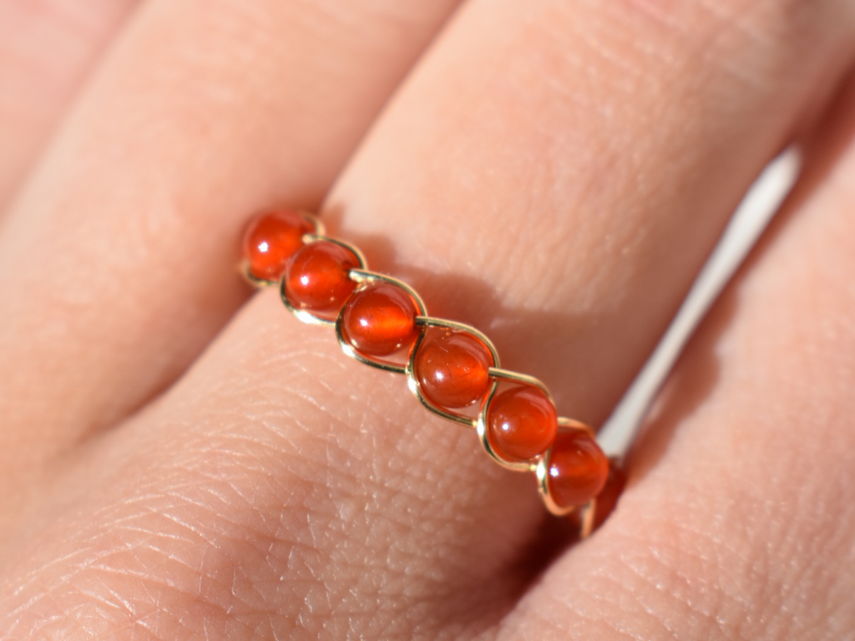 Carnelian Braided Ring