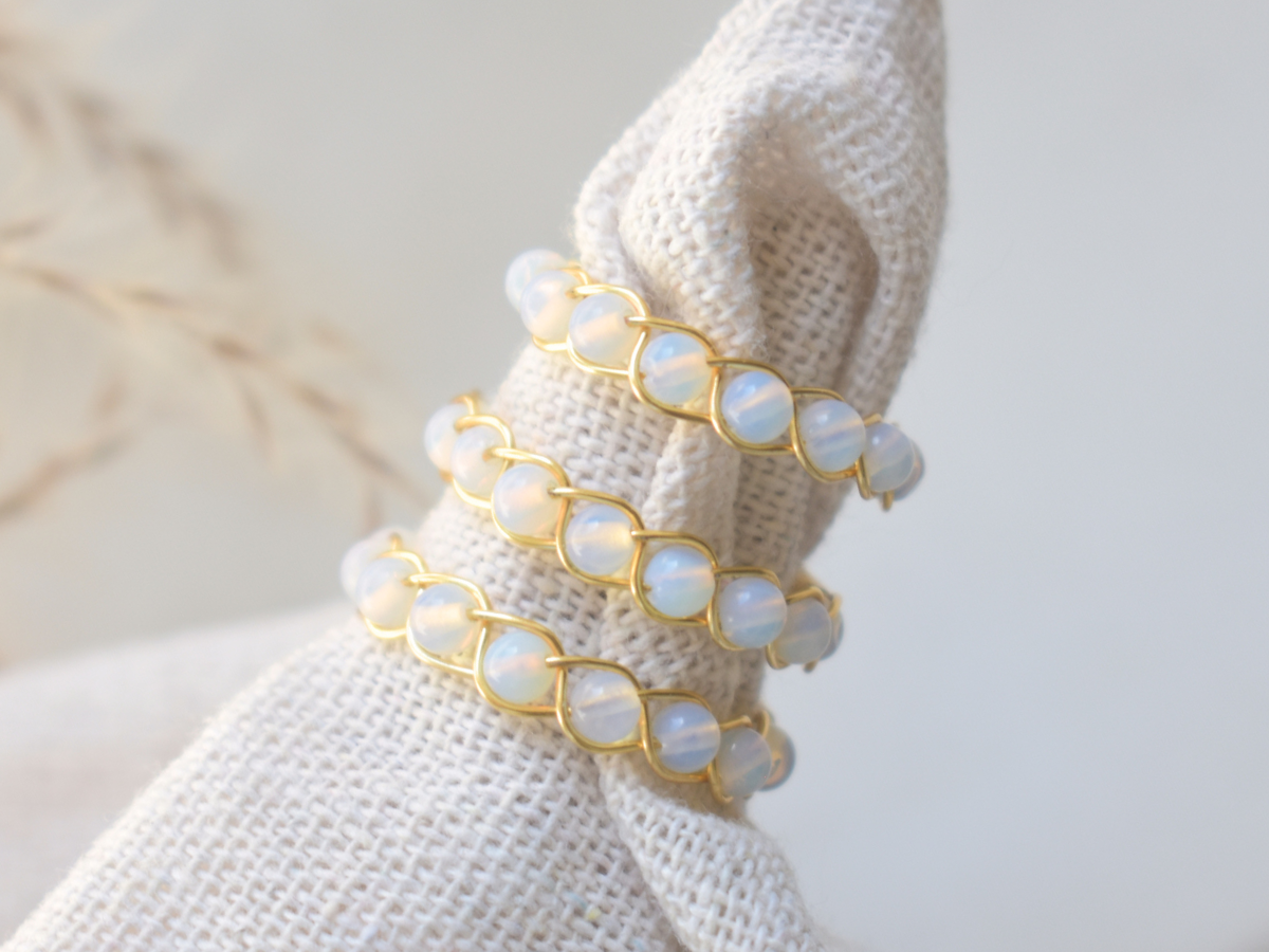 Opal Braided Ring