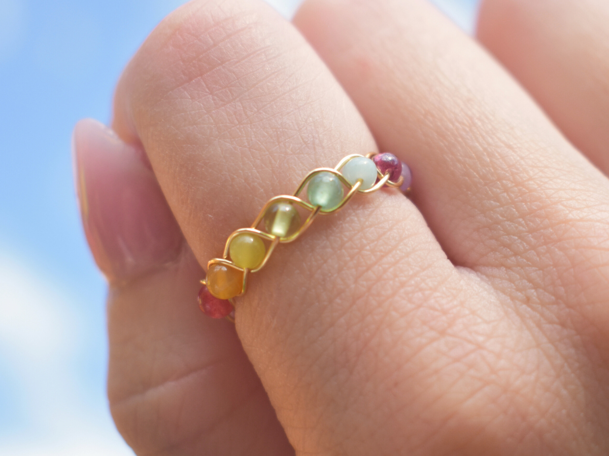 Rainbow Braided Ring