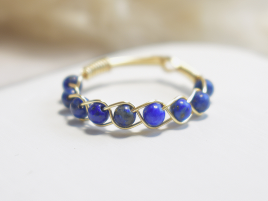 Lapis Lazuli Braided Ring