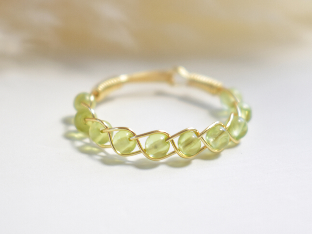 Peridot Braided Ring