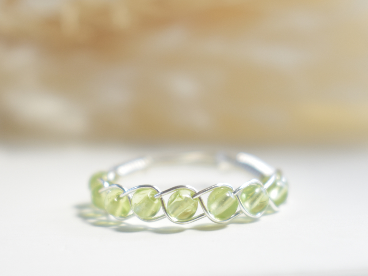 Peridot Braided Ring