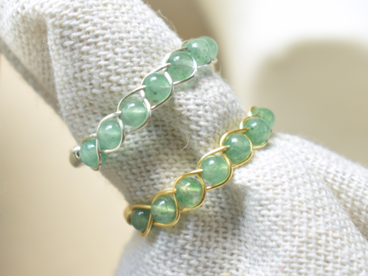 Aventurine Braided Ring