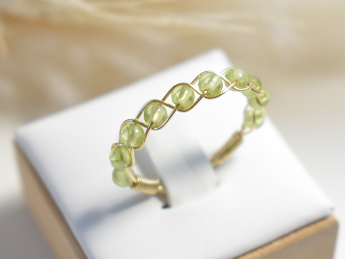 Peridot Braided Ring