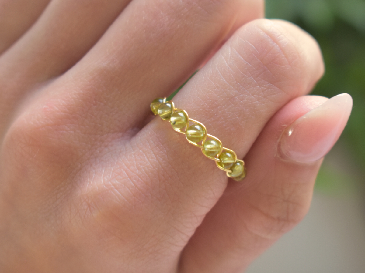 Peridot Braided Ring