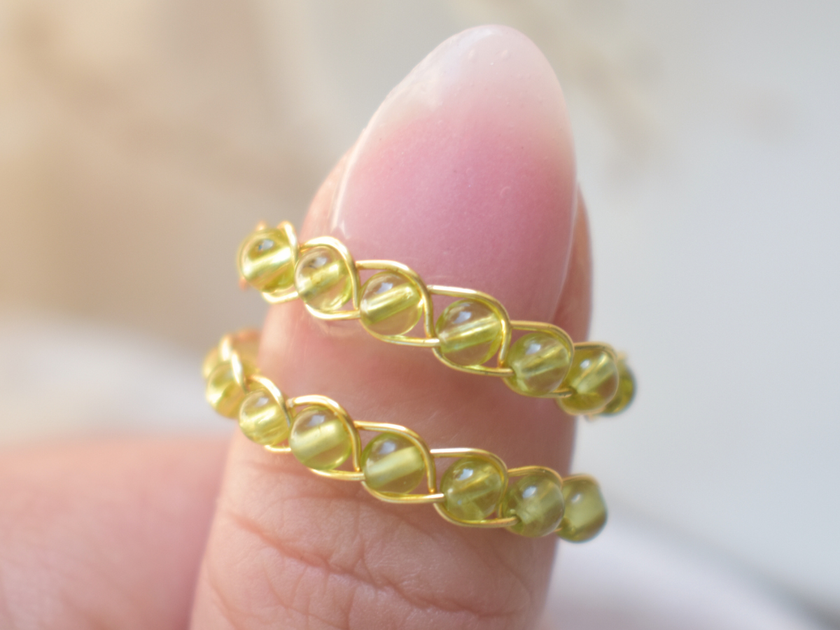 Peridot Braided Ring