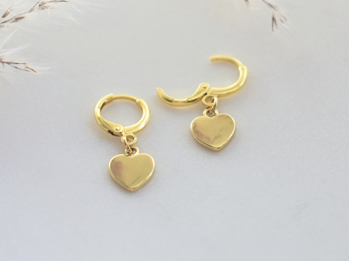 Heart Charm Earrings