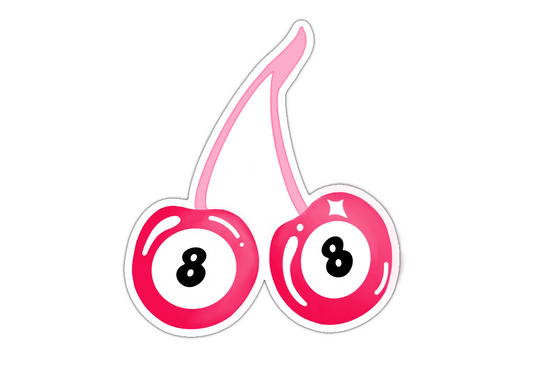 8 Ball Cherries Sticker